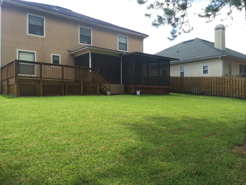 backyard, deck and patio in Oakleaf in Orange Park, FL